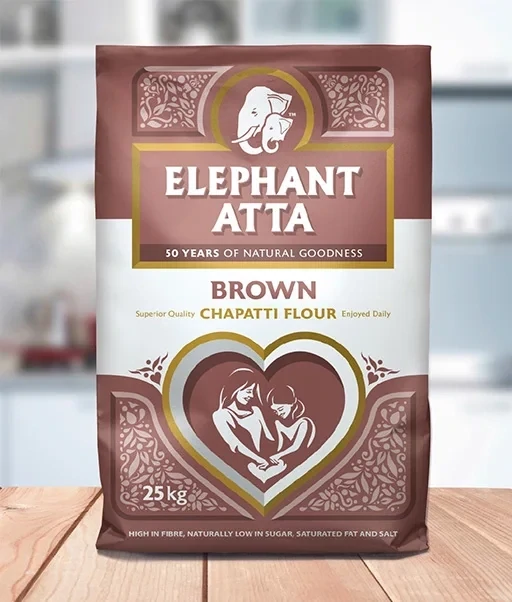 ELEPHANT ATTA BROWN 25KG