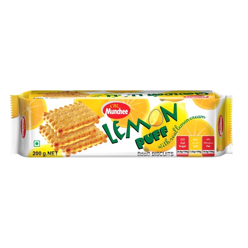MUNCHEE LEMON PUFF BISCUITS 200G