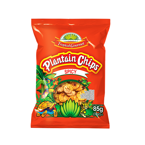 TROPICAL GOURMET SPICY PLANTAIN CHIPS 85G