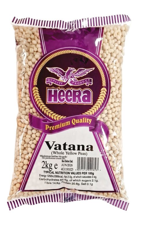 HEERA YELLOW WHOLE PEAS / VATANA 2KG