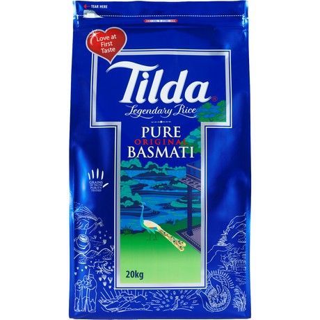 TILDA PURE BASMATI RICE 20KG