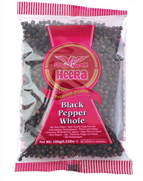 HEERA BLACK PEPPER WHOLE 100G