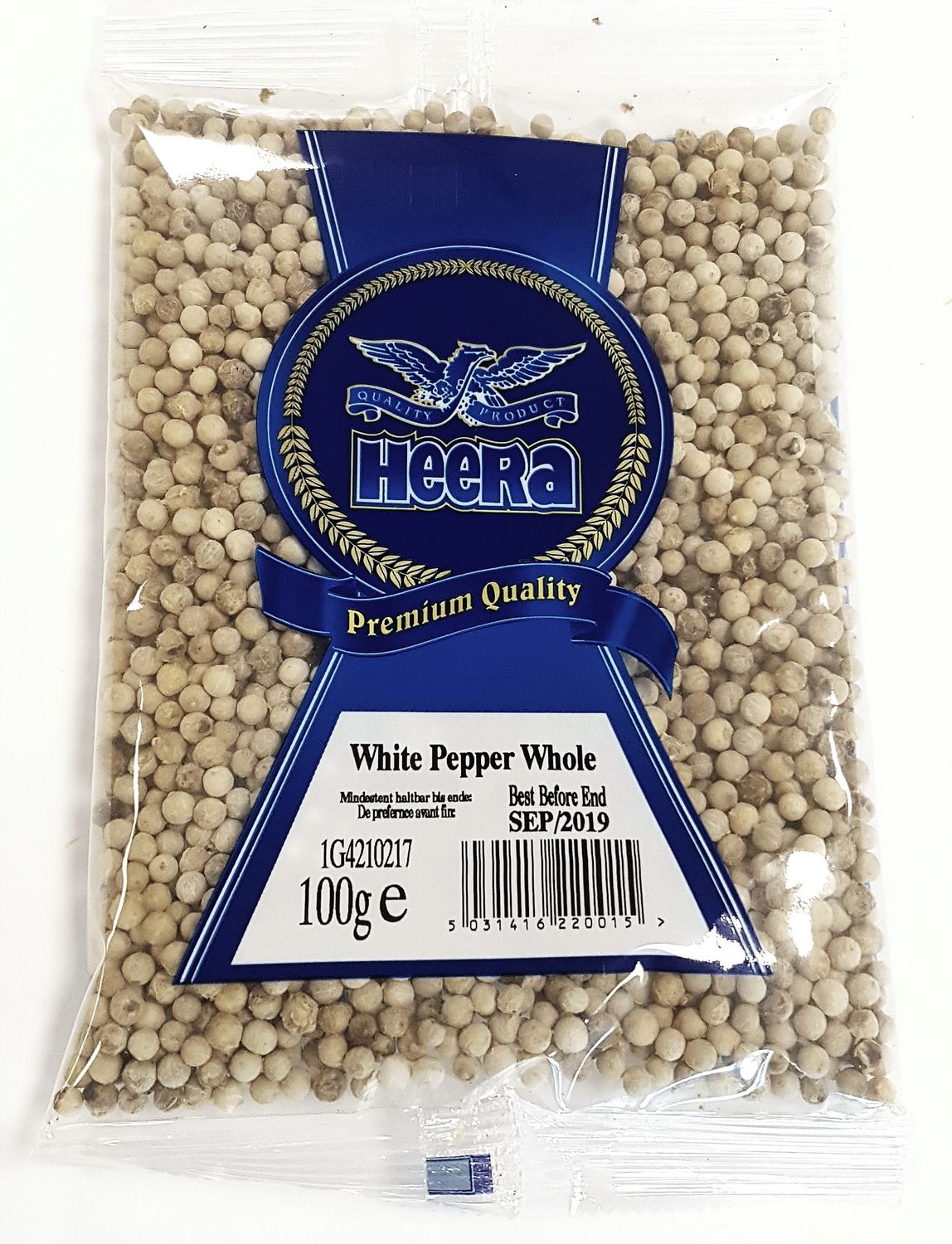 HEERA WHITE PEPPER WHOLE 100G