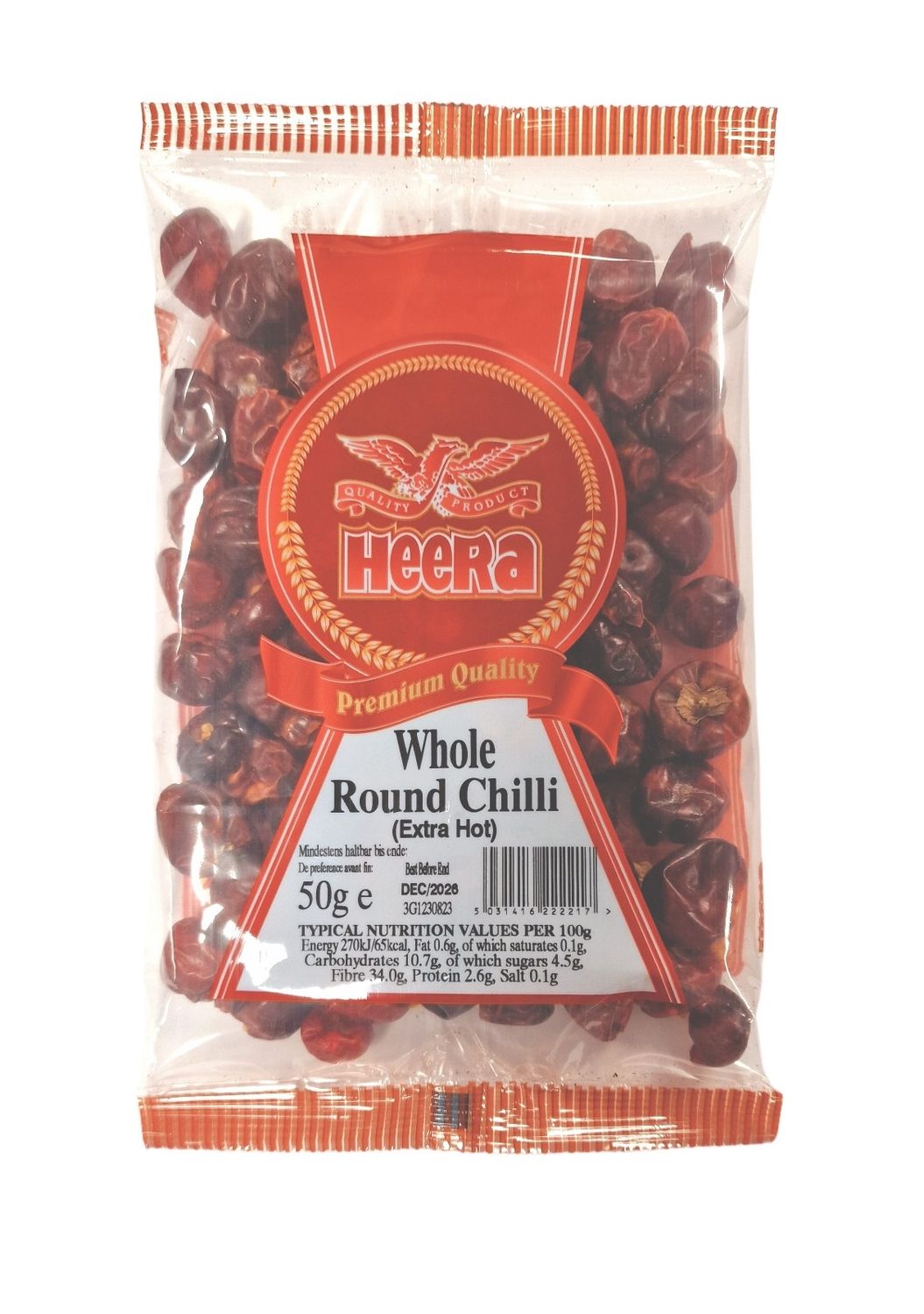 HEERA WHOLE ROUND CHILLI EXTRA HOT 50G