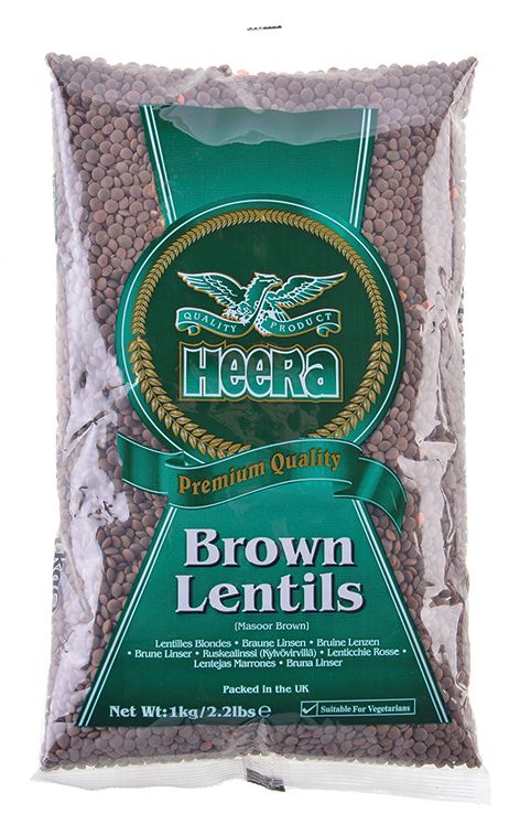 HEERA BROWN LENTILS / MASOOR 1KG