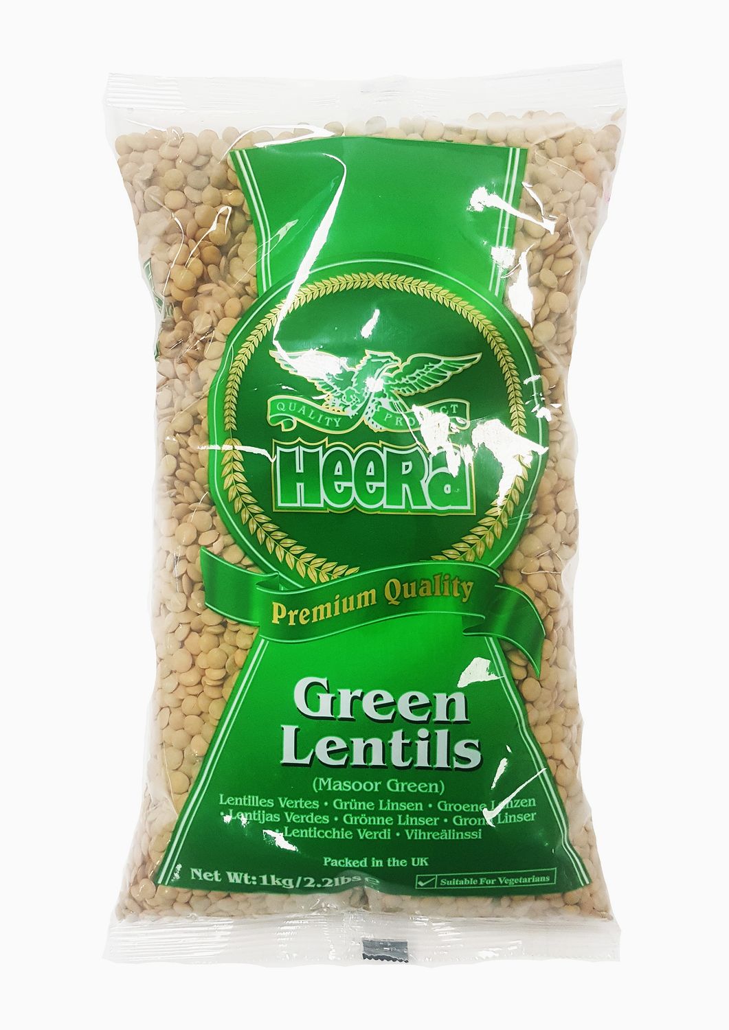 HEERA GREEN LENTILS 1KG