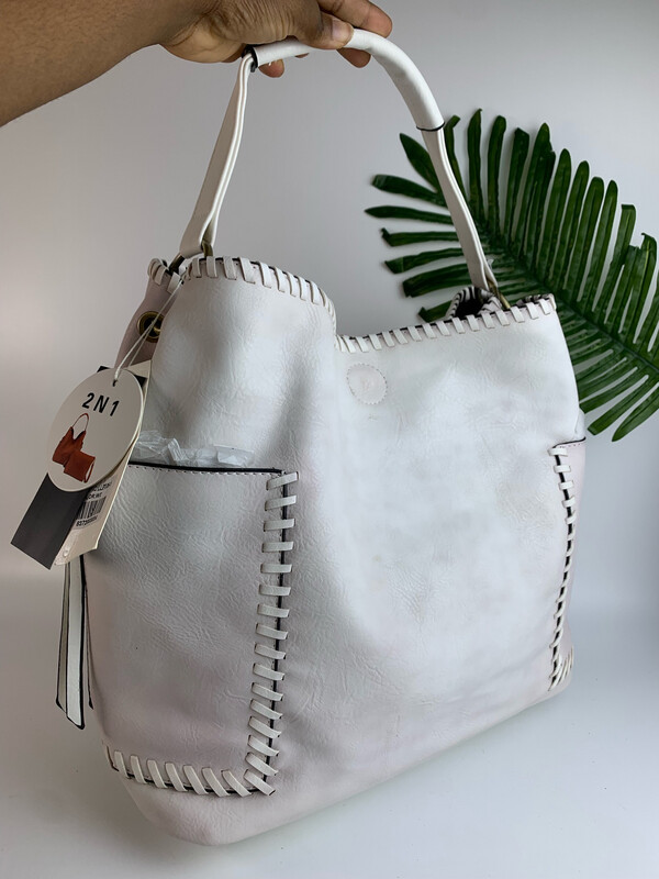 2 In 1 Off White Shoulder Bag