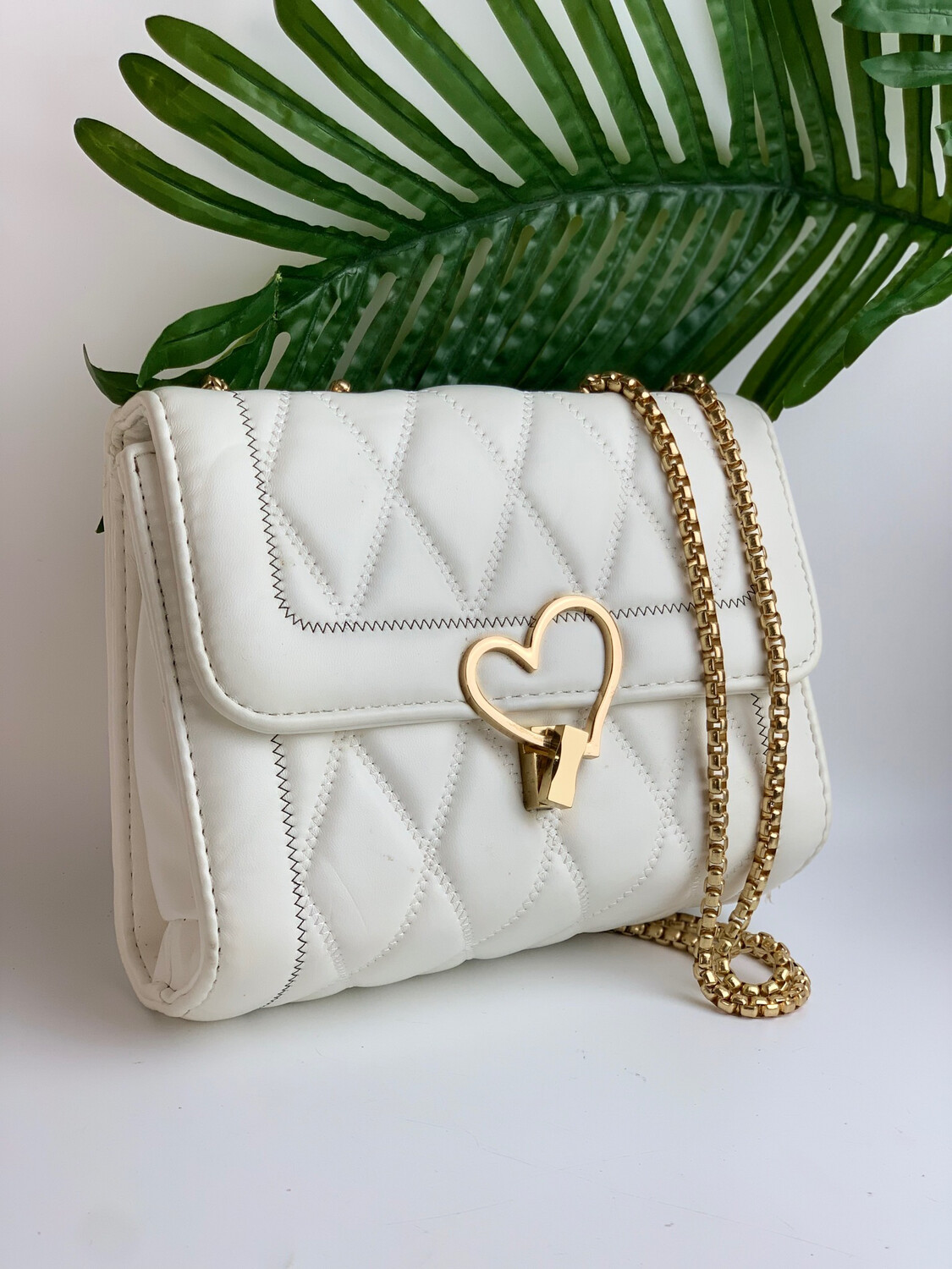 White Heart Mini Bag
