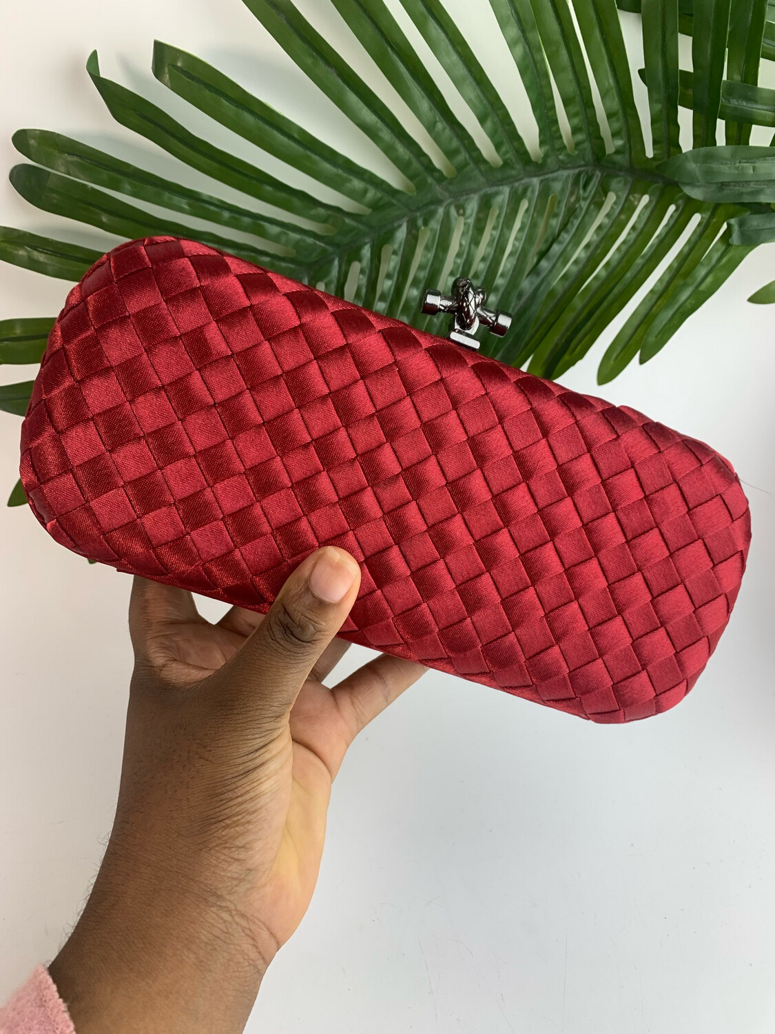Red Woven Clutch