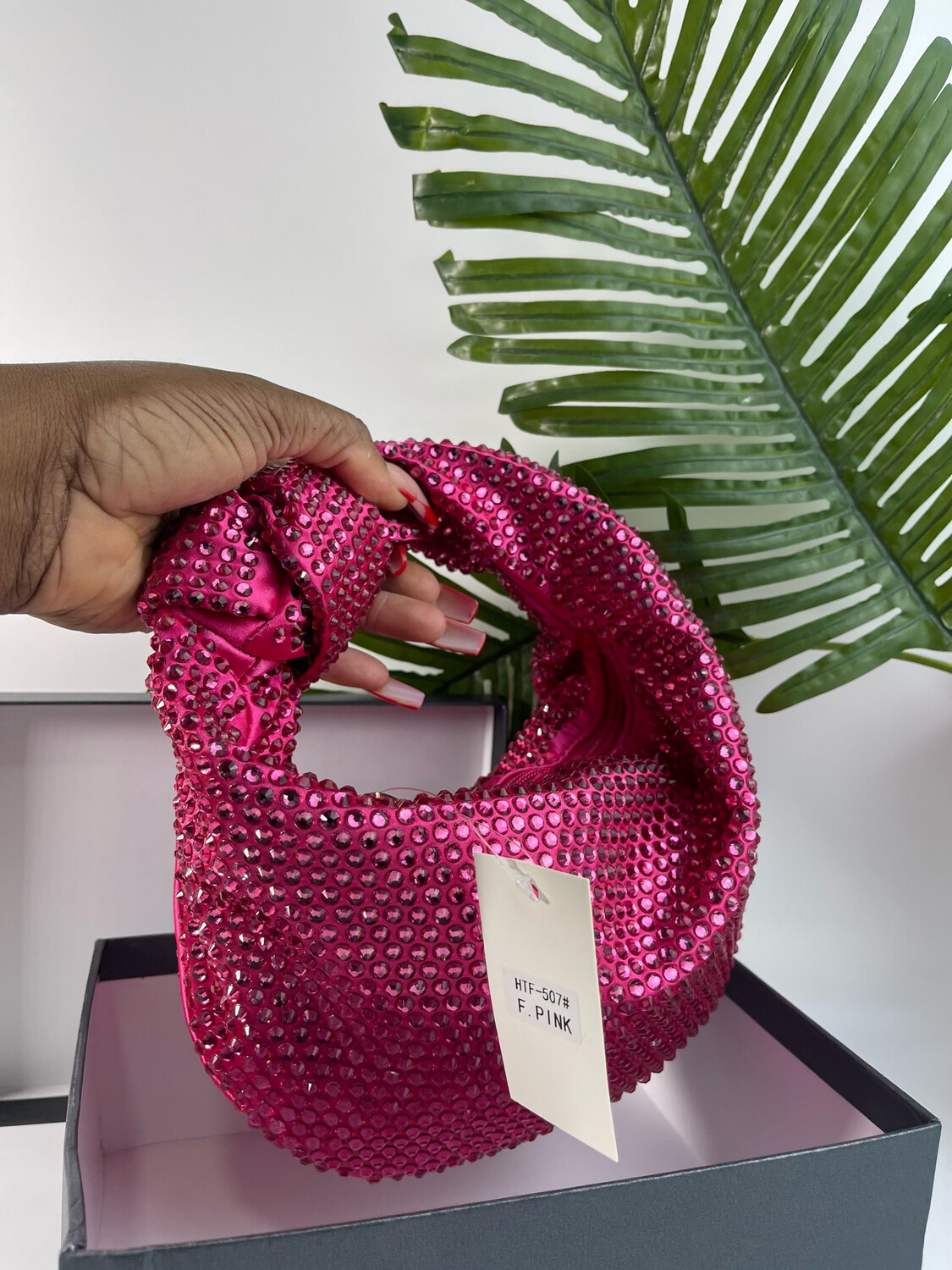 Pink Knot Bag With Box