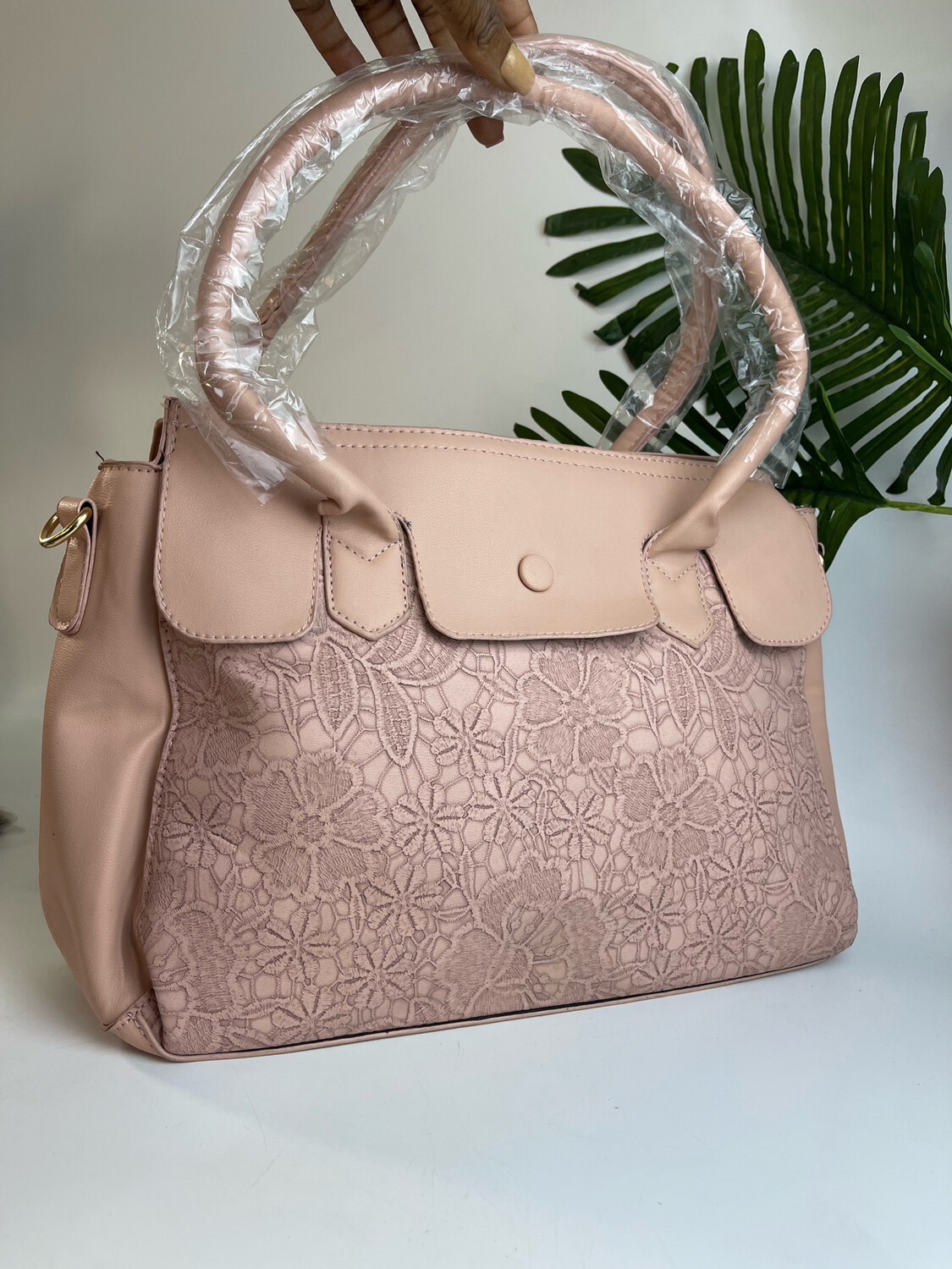 Lace Inspired Structured Bag