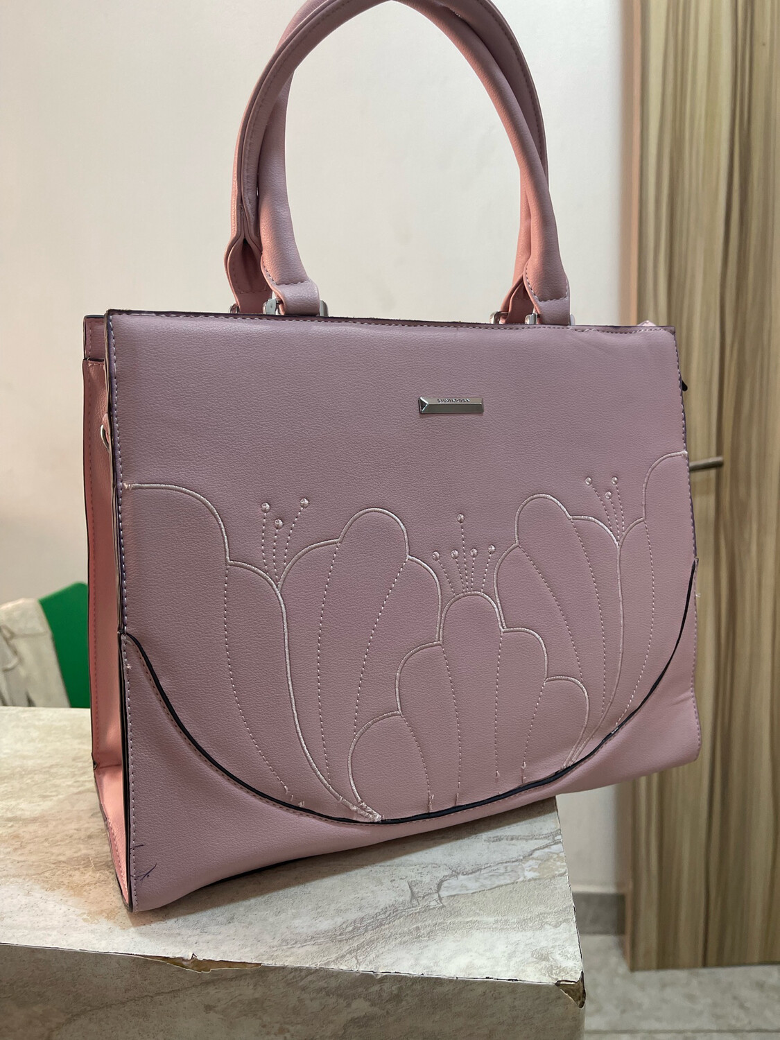 Pink Silvia Rosa Structured Handbag