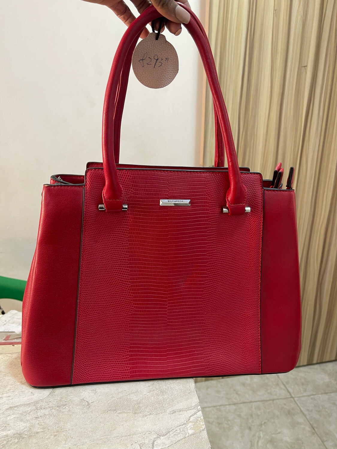 Red Silvia Rosa Handbag