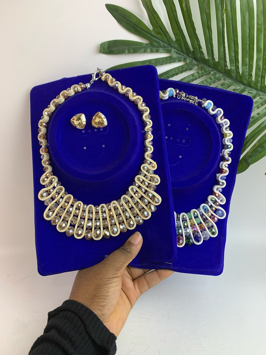 Beaded Glam Set (Earring And Necklace)