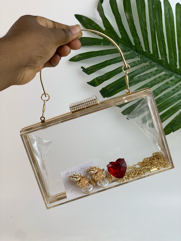 Dinner Ready Set ( Clutch, Earring And Gem Ring )