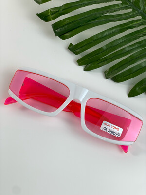 Pink Rectangular Sunglasses