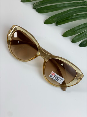Brown Opaque Cat Eyes Sunglasses