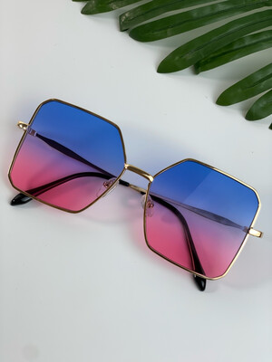 Gold Rim Ombré Sunglasses