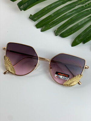 Gold Wing Ombré Glasses
