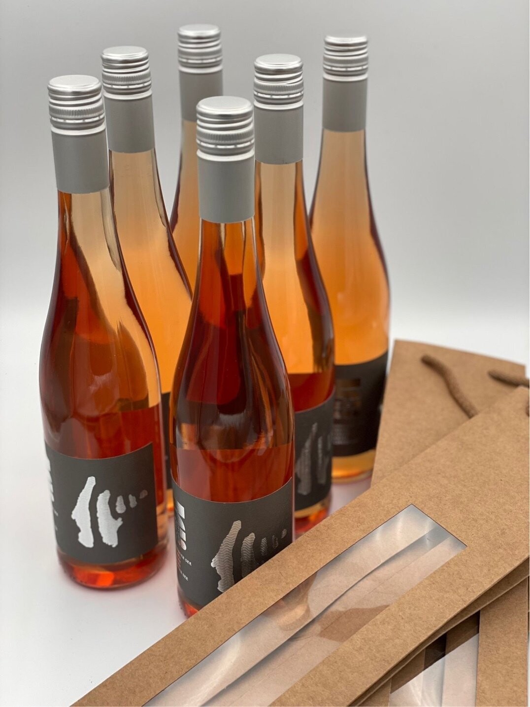 Geschenkset: 6 Flaschen Rosé inkl. 6 Geschenktüten