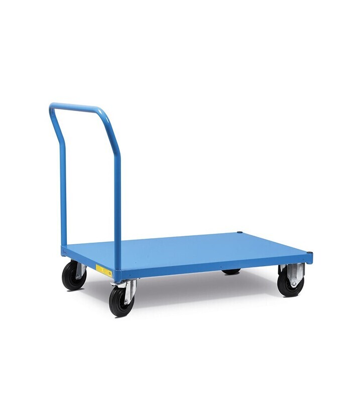 CARRELLO CON FRENO A BASE IN ACCIAIO