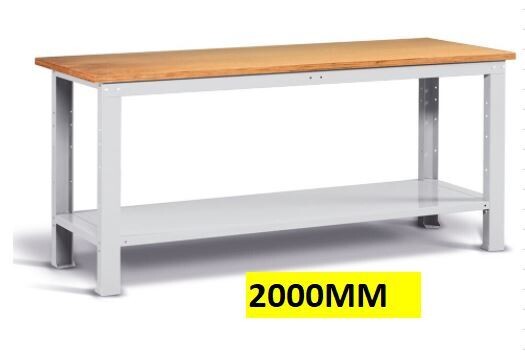 BANCO DI LAVORO CON PIANO IN LEGNO