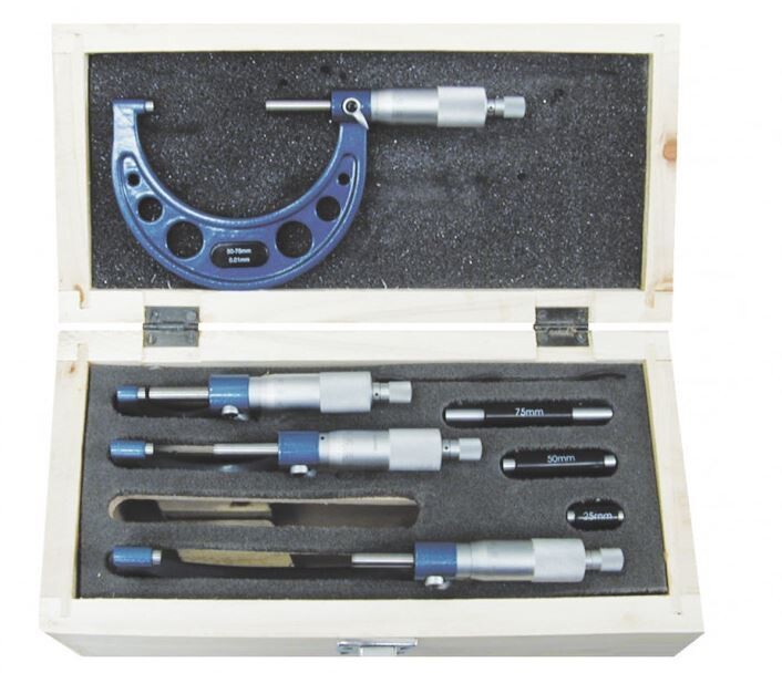COFANETTO 4 MICROMETRI VERNICIATI