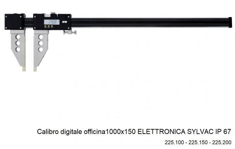 Calibri da officina digitali alleggeriti - IP67 - Elettronica Sylvac con preset - Asta in carbonio