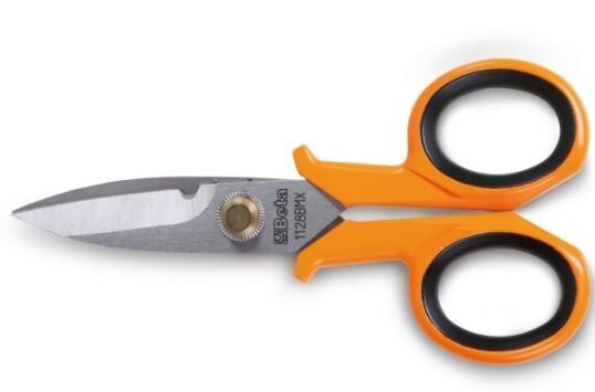 Forbici per elettricisti lame diritte in acciaio inossidabile con microdentatura