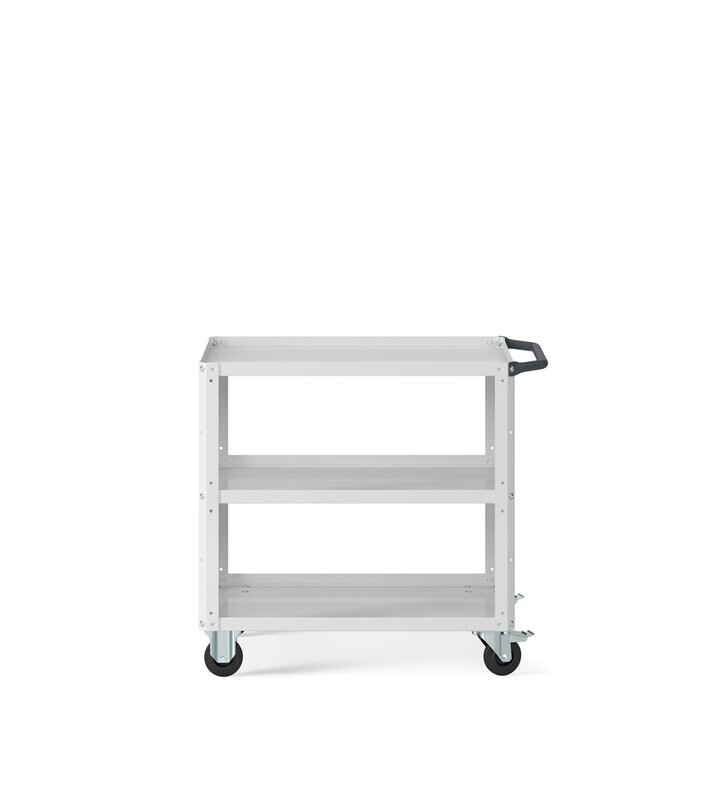 CARRELLO CON PIANO IN ACCIAIO