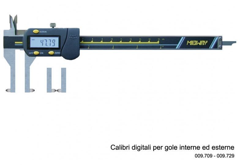 Calibri digitali per gole interne/esterne - Becchi filettati M2,5 per puntalini (comparatori)