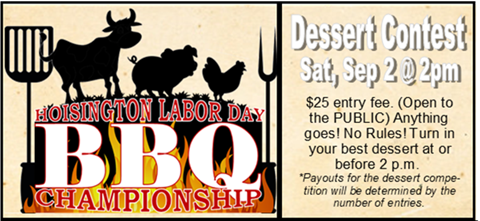 BBQ Championship - DESSERT ONLY Registration Fee