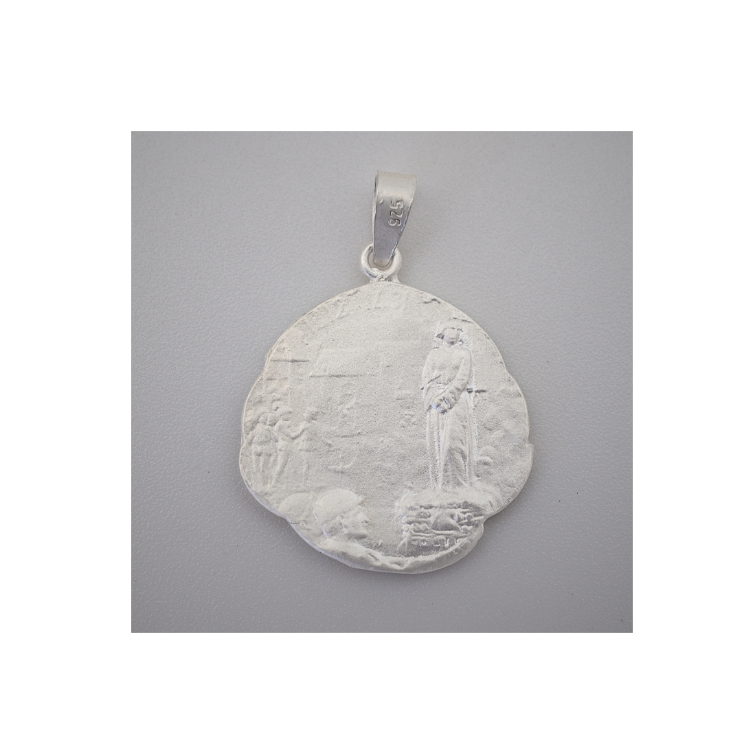 Jeanne d'Arc : Médaille argent massif, symbole éternel de courage et foi.