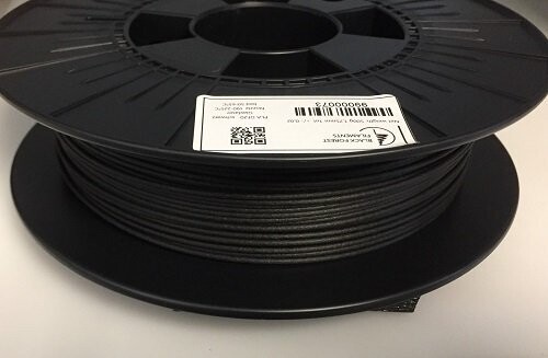 PLA GF 20 Filament schwarz 500g 1,75mm Made in Germany