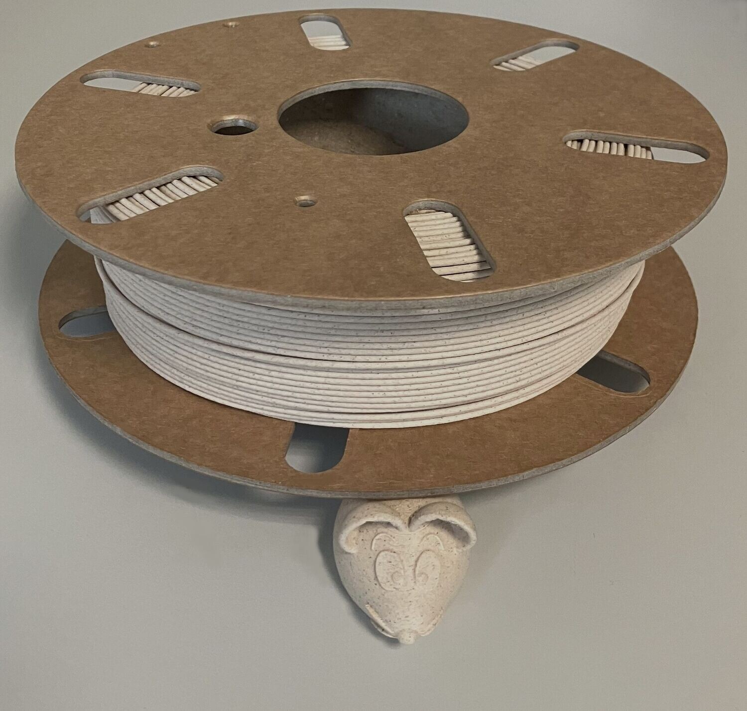 Wood / Holz Filament Cremeweiß Flitter 500g 1,75mm Made in Germany