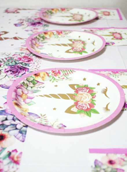 10 pièces assiette licorne