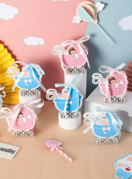 Boite de bonbons chariot fille