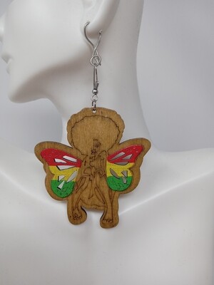 Butterfly Wood Earrings