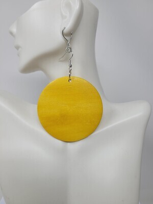 Round Yellow Earrings