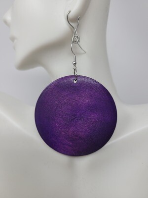 Round Purple Earrings