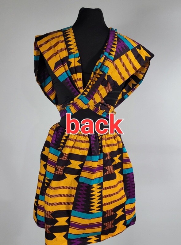 Kente Short Dress Romper