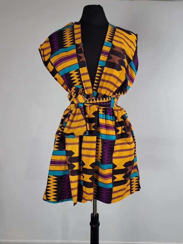 Kente Short Dress Romper