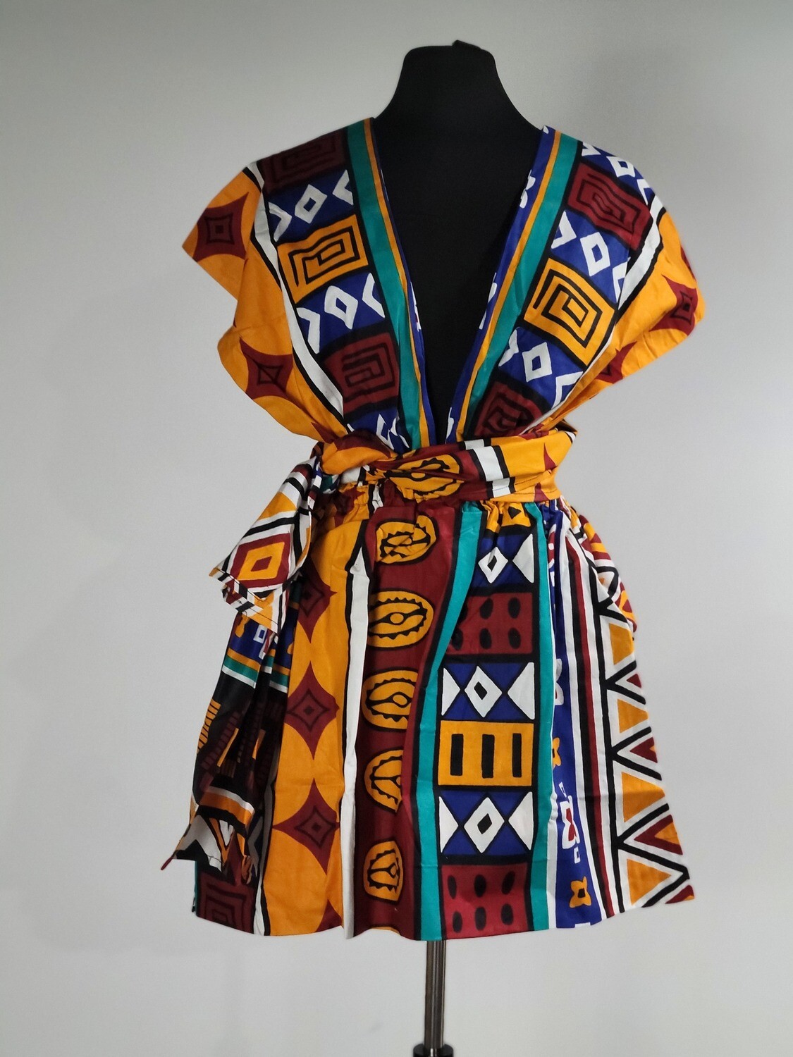 Bright Kente Skirt Romper