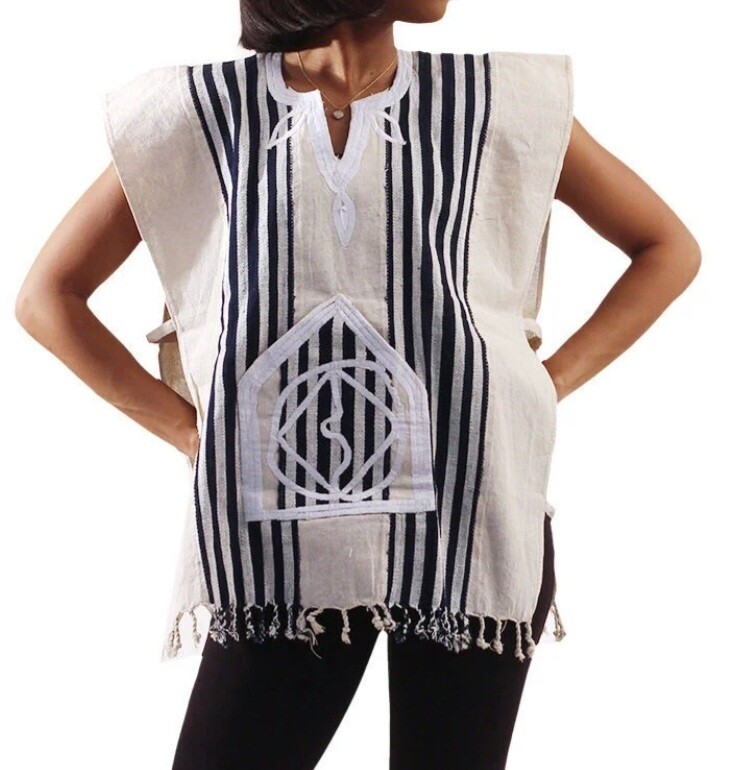 Sleeveless Woven Poncho