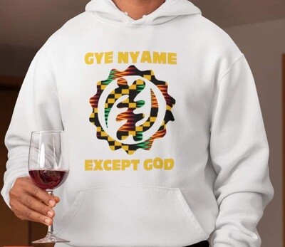White Gye Nyame Hoodie