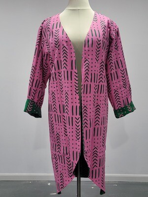 Pink/Green Reversible Duster
