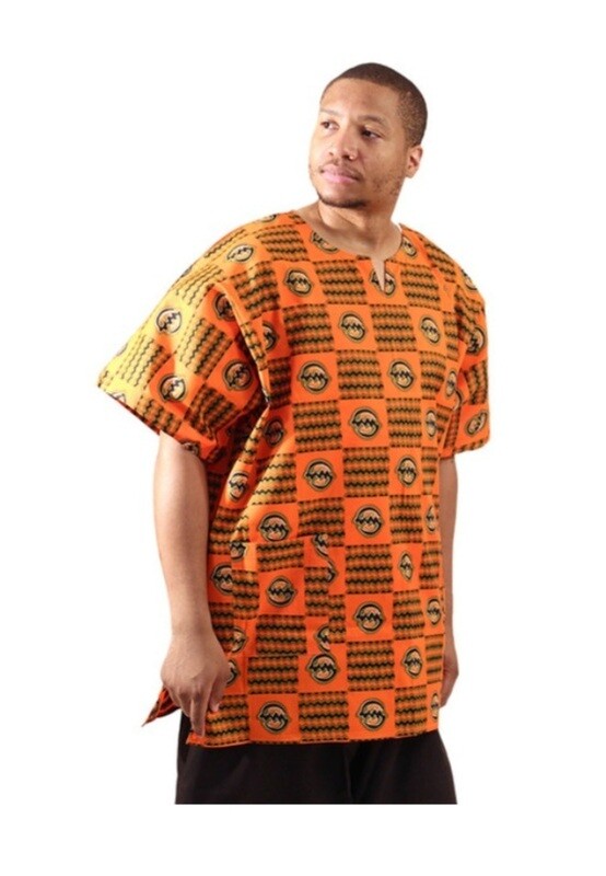Orange Gye Nyame Dashiki