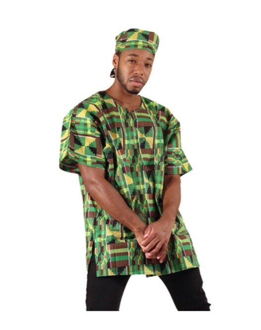 Kente Dashiki with Cap