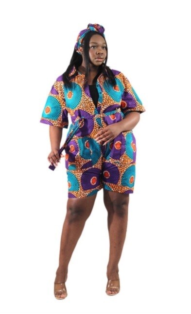 Aisha Button Down Romper