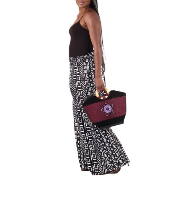Purple Leather Handbag